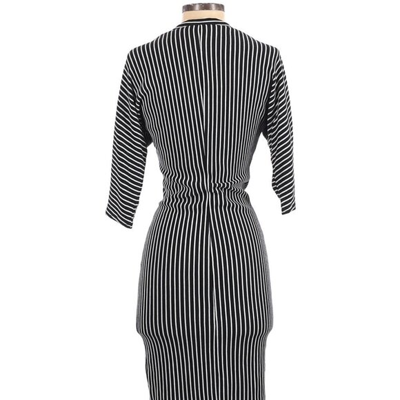 ASOS Blue &White stripe jersey Dress Size 0 - Picture 7 of 9